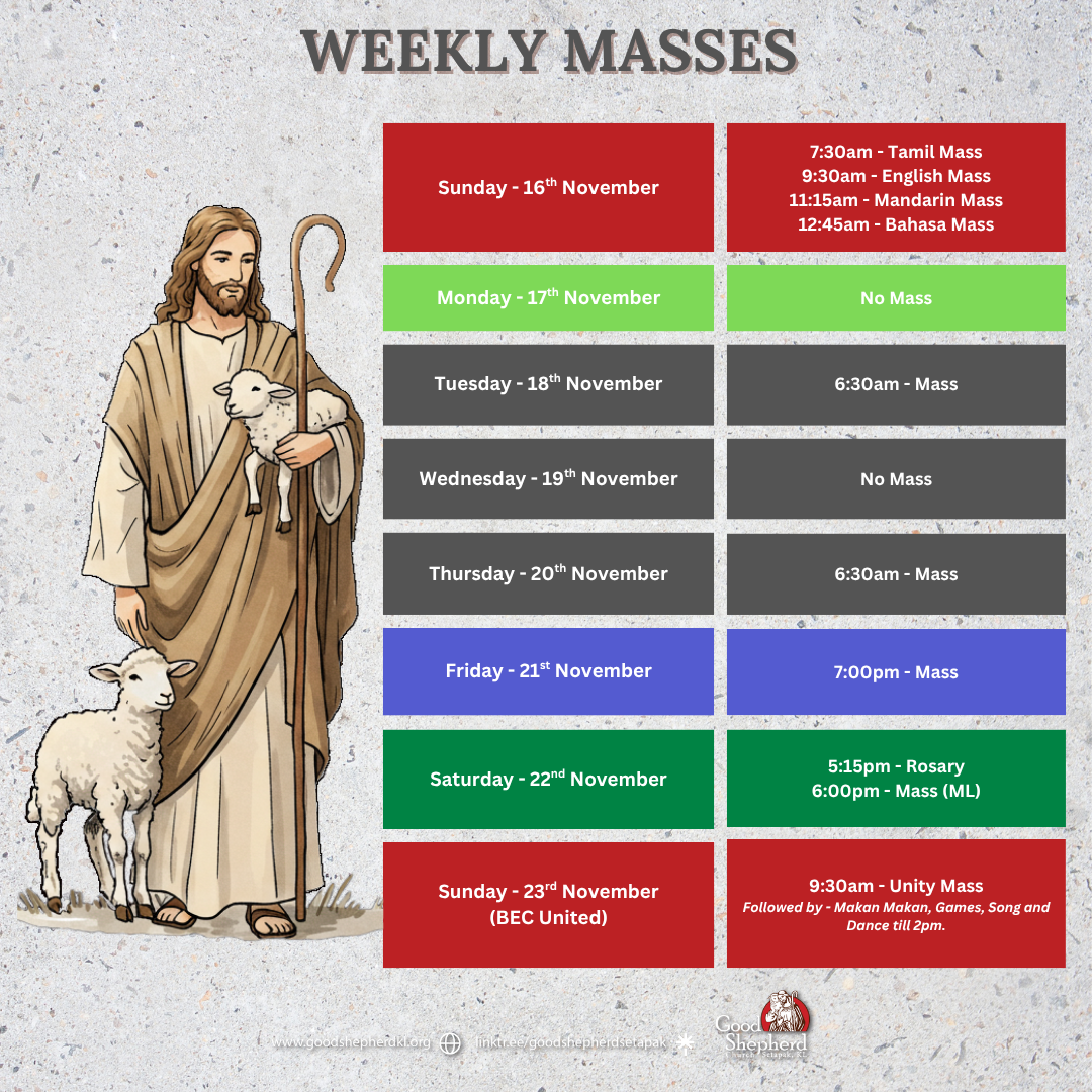 WEEKLY MASSES 9th February Till 15th February 2025 (1)