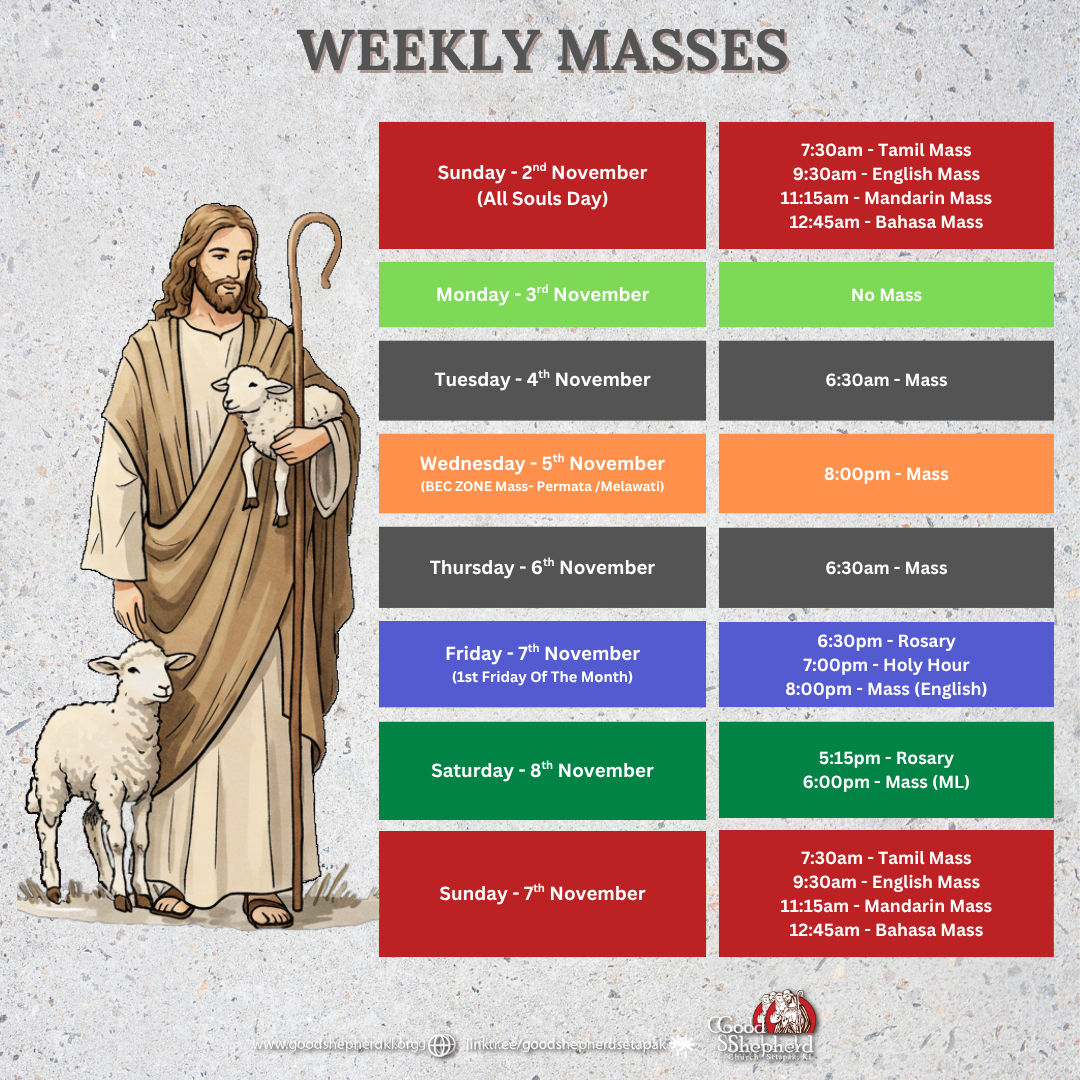 WEEKLY MASSES 9th February Till 15th February 2025 (2)