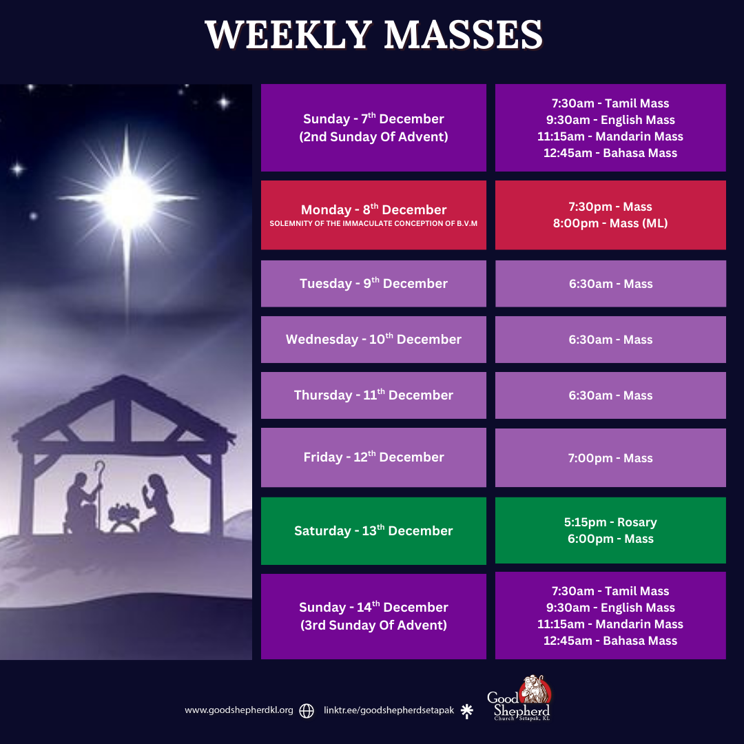 WEEKLY MASSES 9th February Till 15th February 2025 (1)