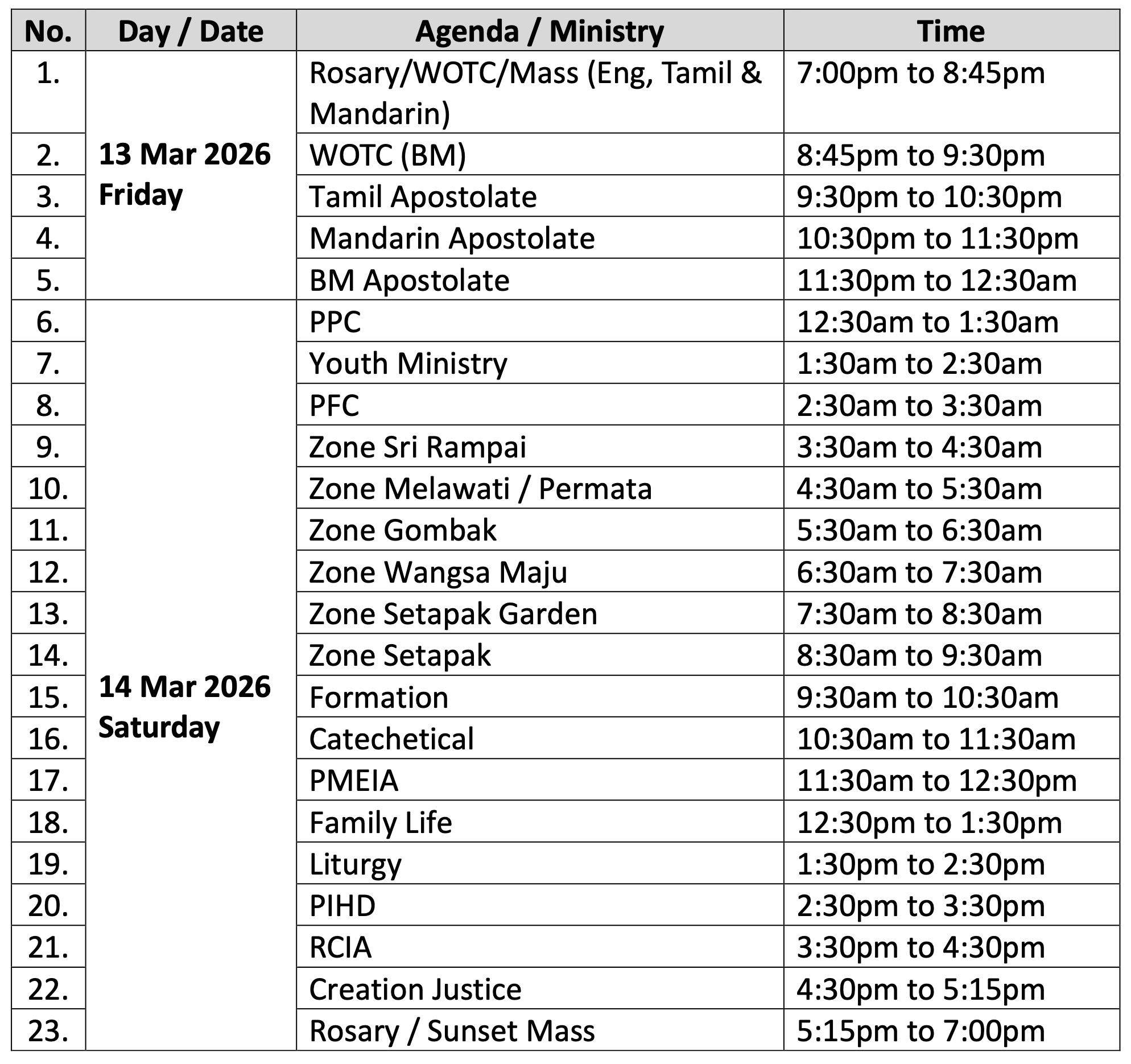 Schedule for 24hrs Silent Adoration - 2026 (1)